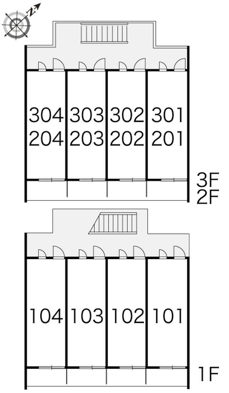 レオパレスくにたけ 間取配置図