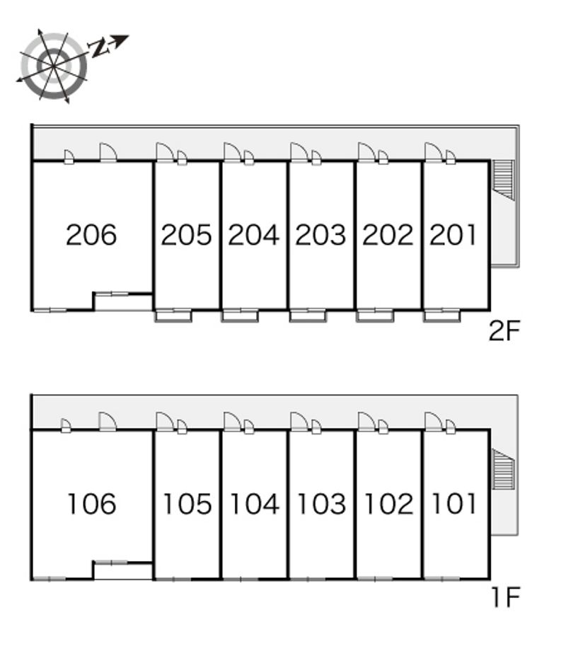 レオパレス旭町 間取り配置図