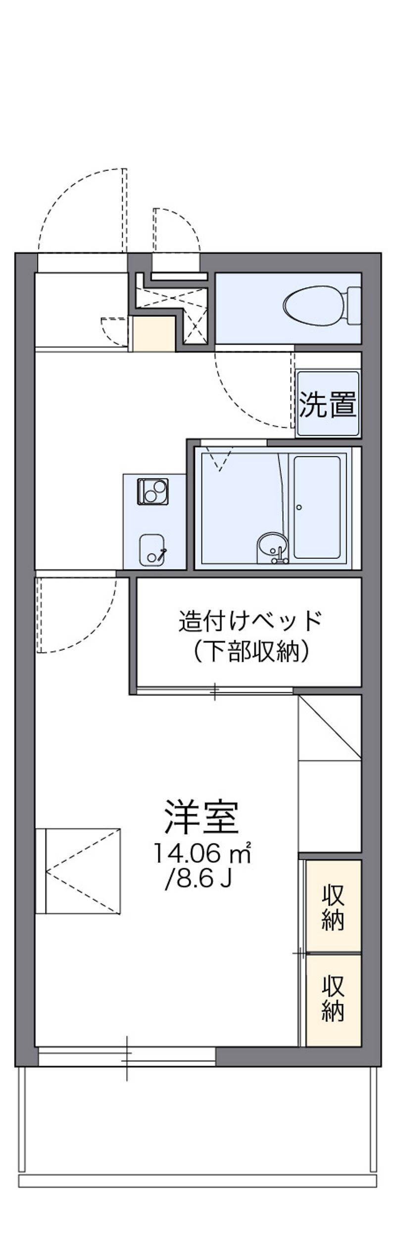 レオパレスビーハイブときわ 間取図