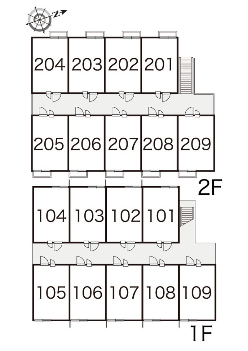 レオパレス卯月　２００３ 間取り配置図