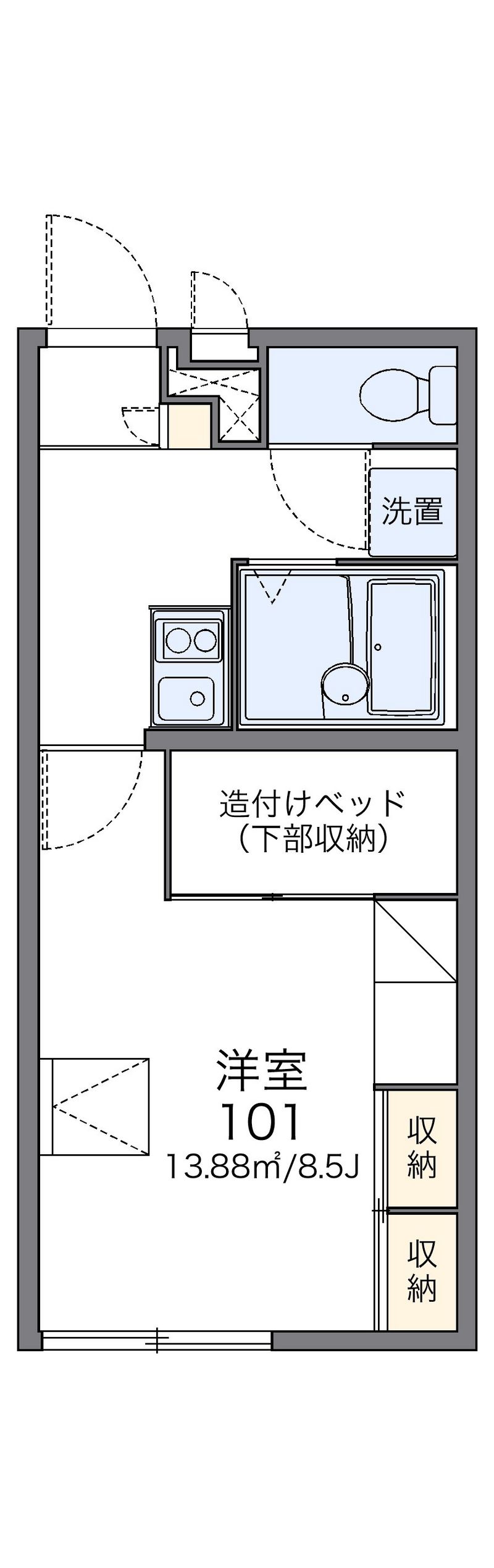 レオパレスみらい 間取図