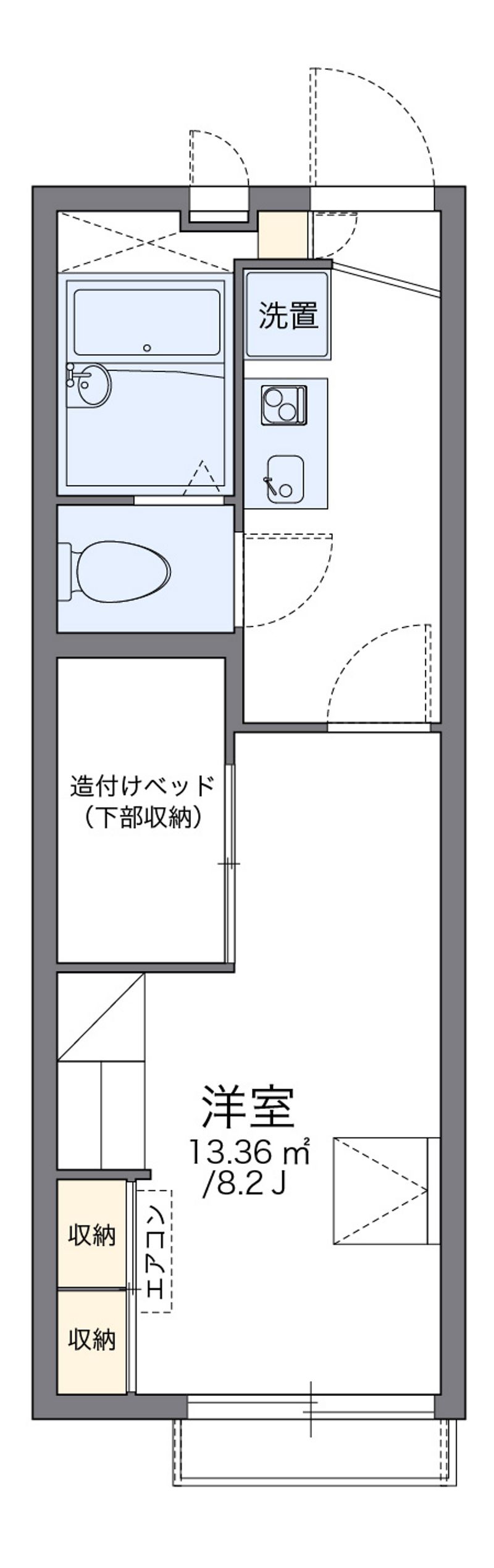 レオパレスブラン大分 間取図