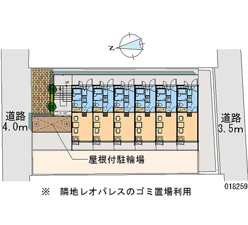レオパレスＣＯＭＦＯＲＴひらのⅢ 区画図