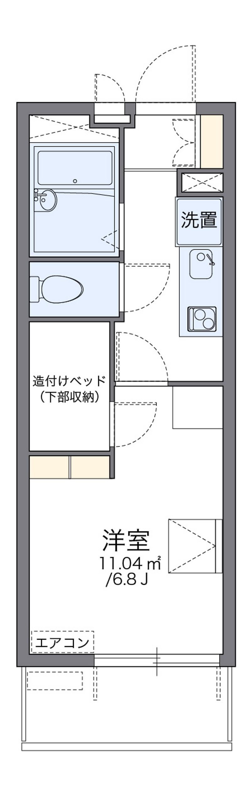 レオパレス大井町 間取図
