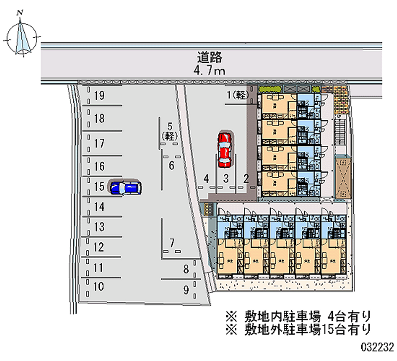 レオパレスたつの中央 月極駐車場