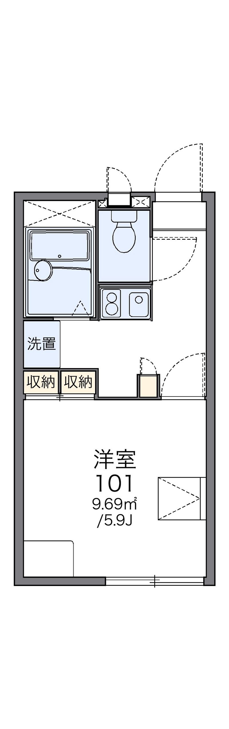 レオパレスしげる 間取図
