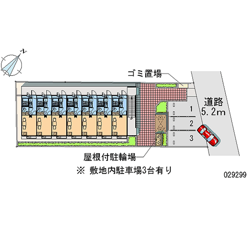 レオパレス凛 月極駐車場