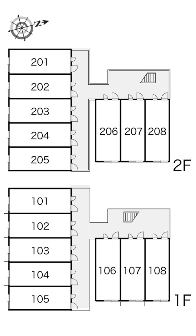 レオパレス若葉 間取配置図