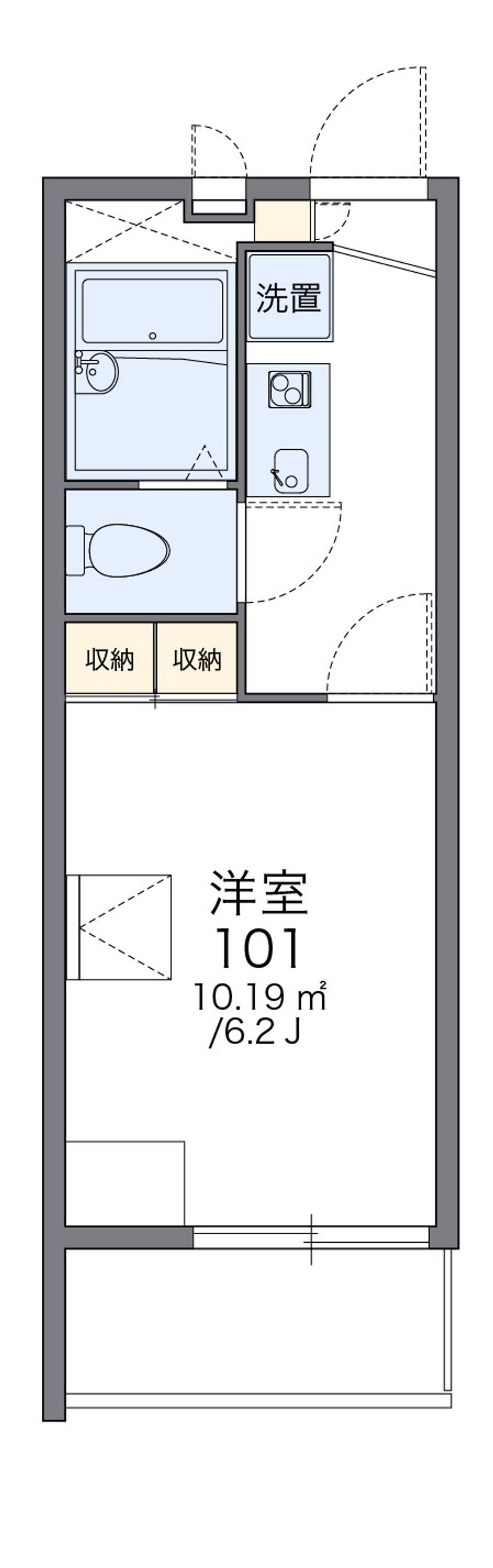 レオパレス東雲 間取図