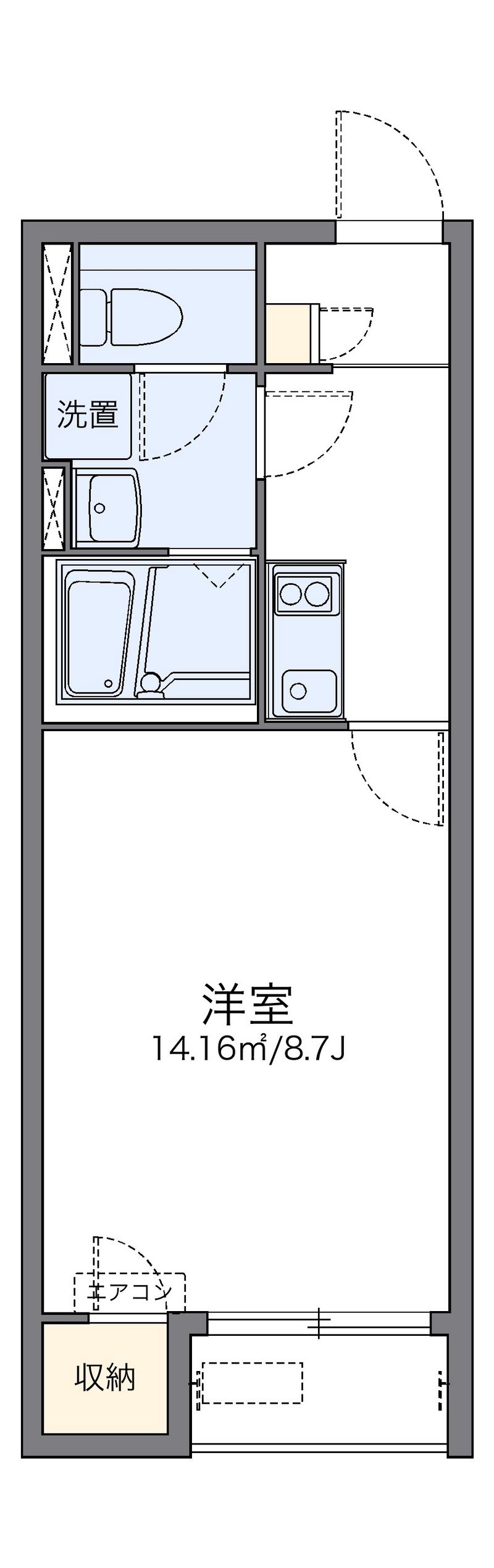 レオネクストＳＡＺＡＮＫＡ 間取図