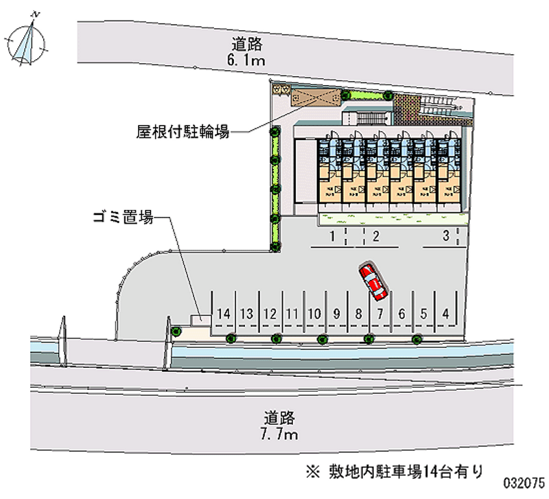 レオパレスアズサ 月極駐車場