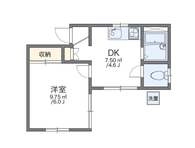 レオパレス鶴瀬第３ 間取図