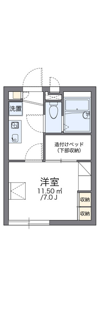 レオパレスセブンテン 間取り図