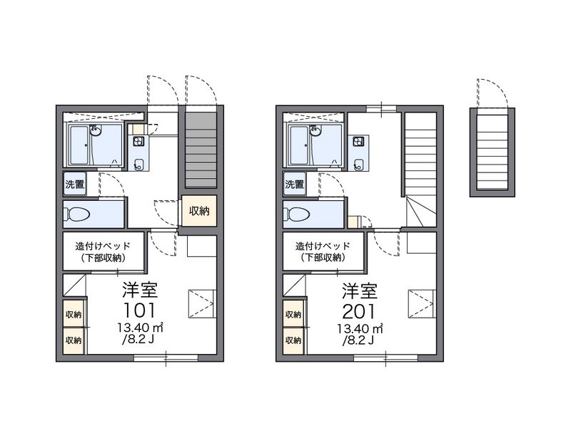 レオパレスコンフォート山手Ｂ 間取図