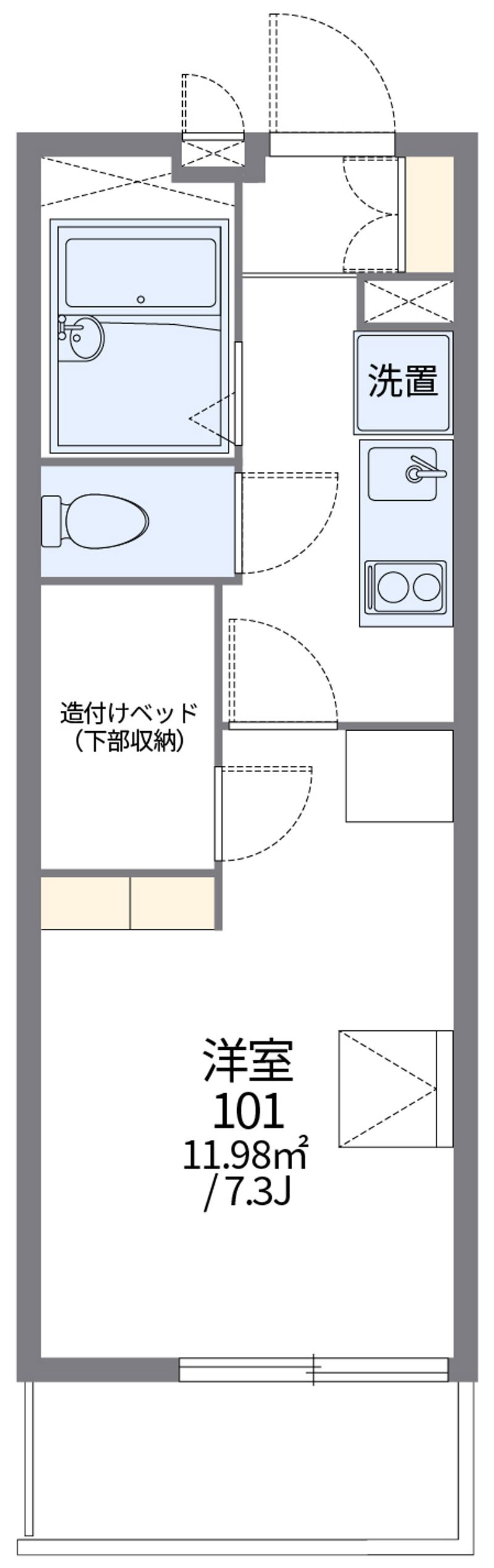 レオパレスアドラーブル 間取図