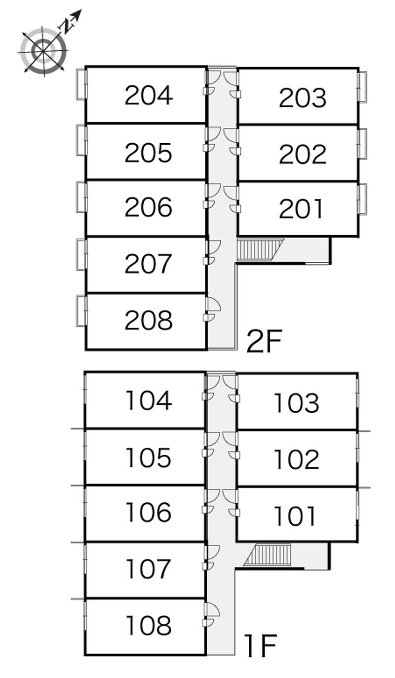 レオパレスシャルマン諫早 間取配置図