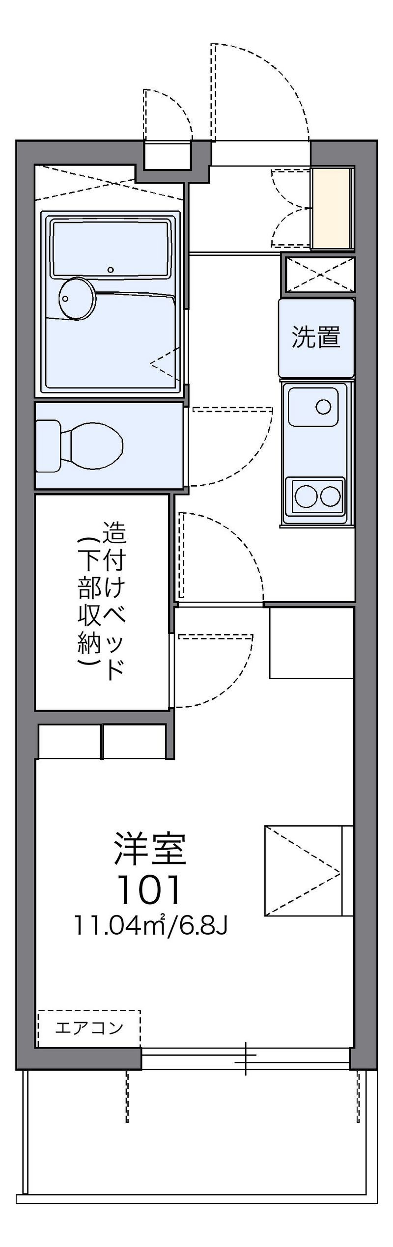 レオパレスＳｍｉｌｅ　Ｓ 間取図