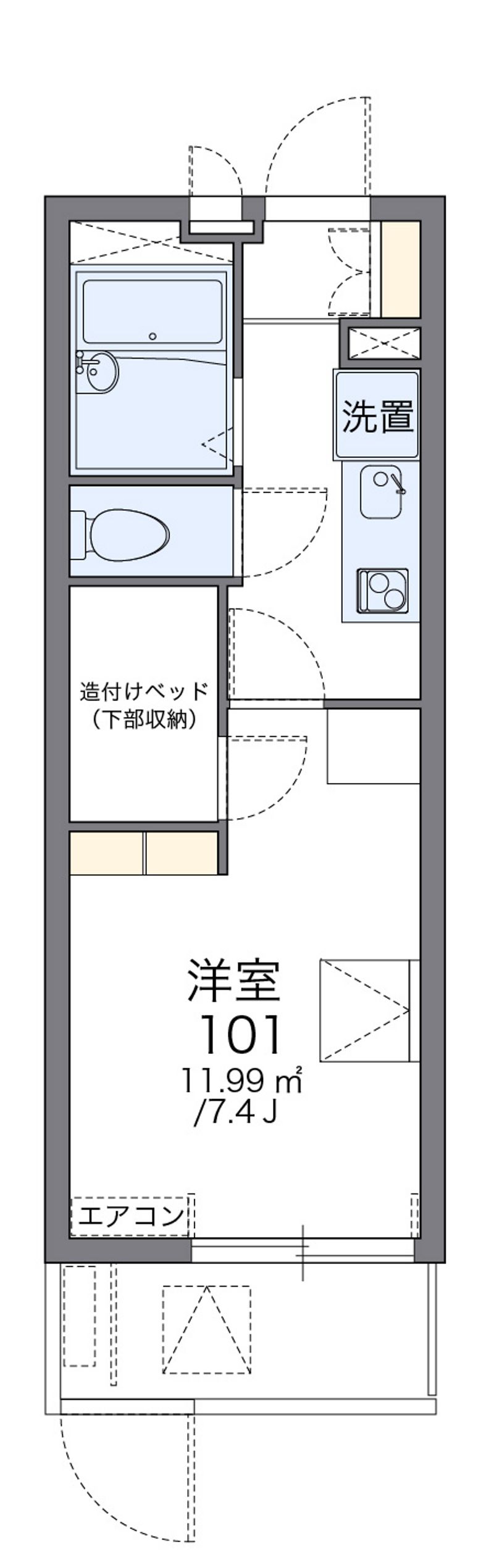 レオパレスドリームハウス枚方 間取図