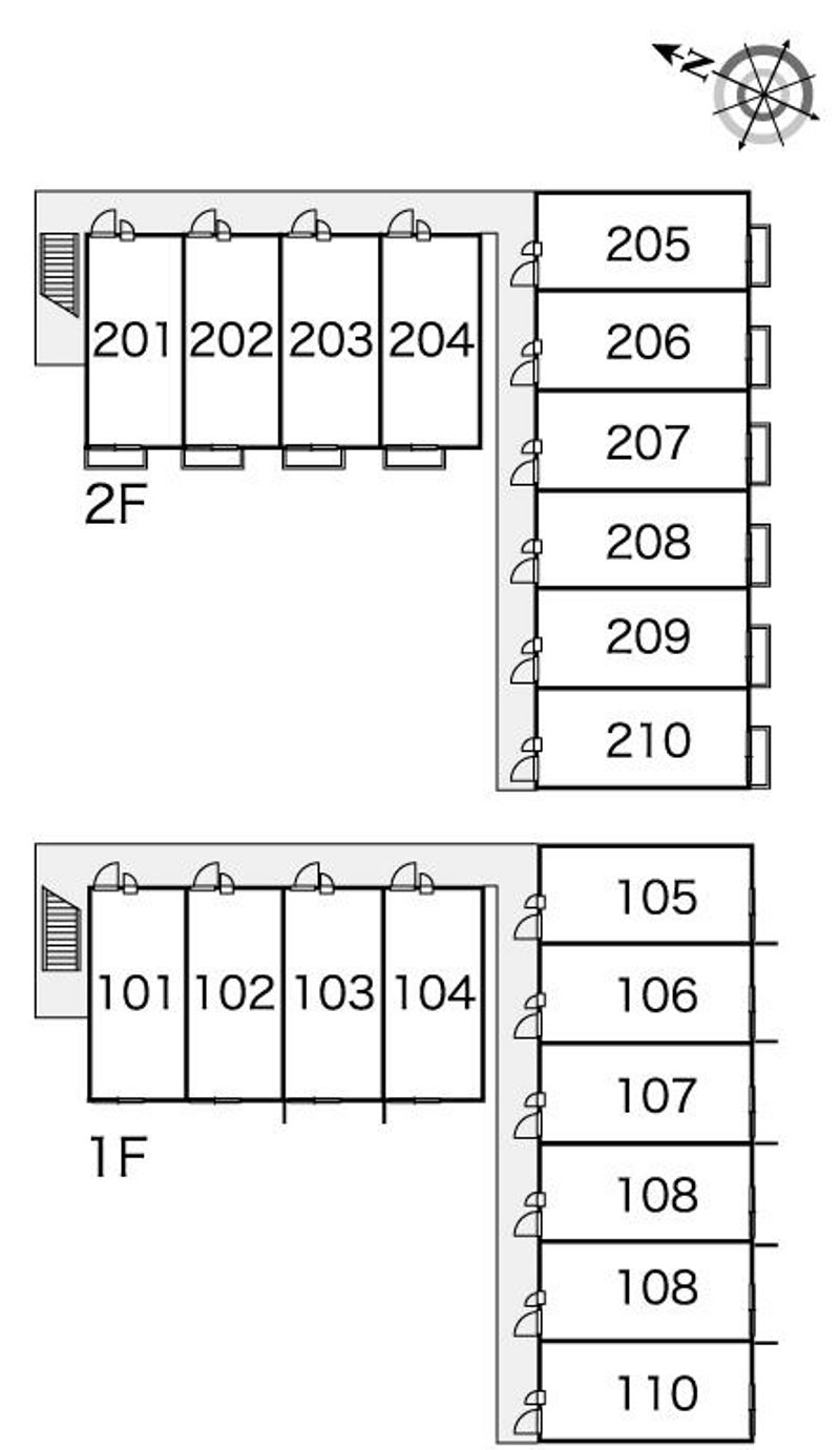 レオパレス貝塚 間取り配置図