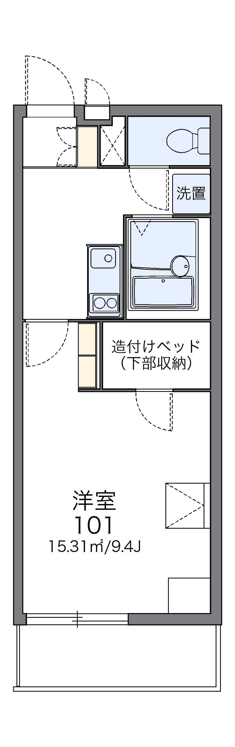 レオパレス夕映え 間取図