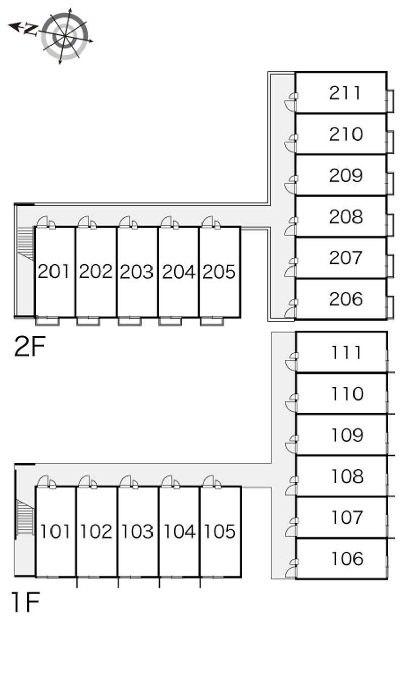 レオパレスななせⅡ 間取配置図