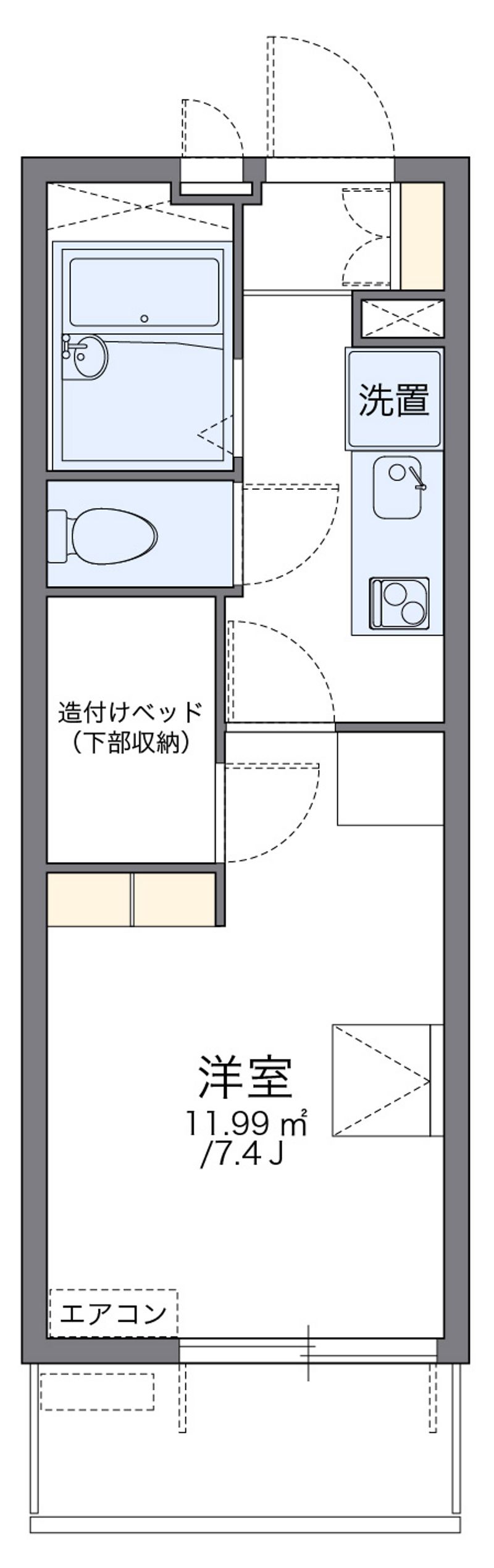 レオパレスリバーパーク菅原 間取図