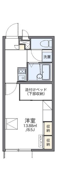 レオパレスレインボー松ヶ丘 間取り図