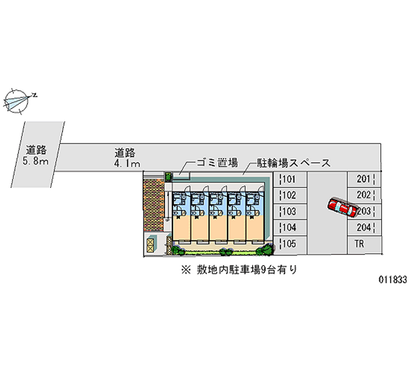 レオパレス花見 月極駐車場