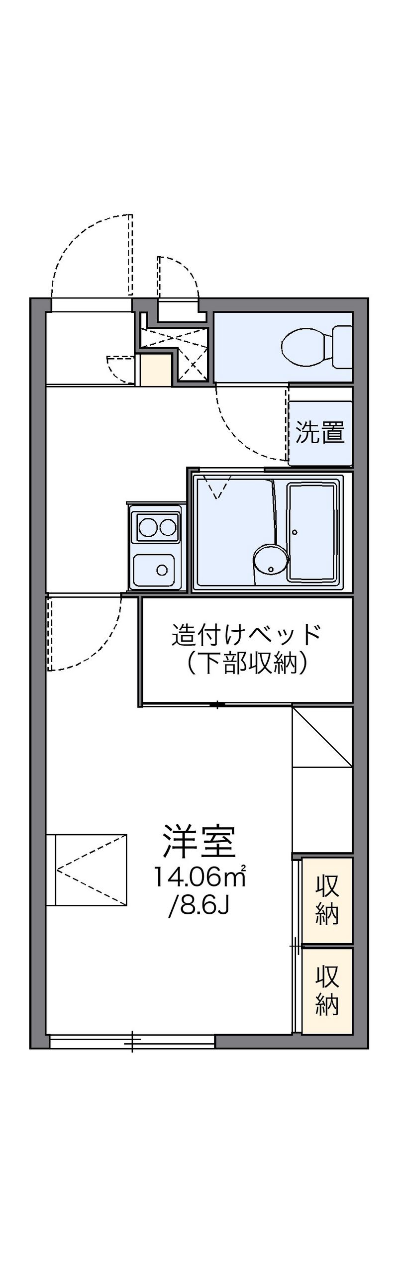 レオパレスウエスト　ワン 間取図