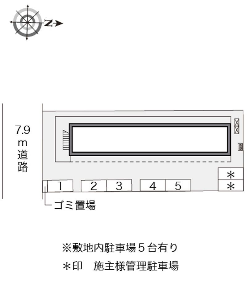 レオパレスルナⅠ 配置図