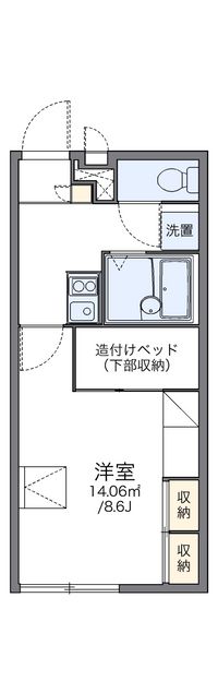 レオパレスたてうま 間取り図