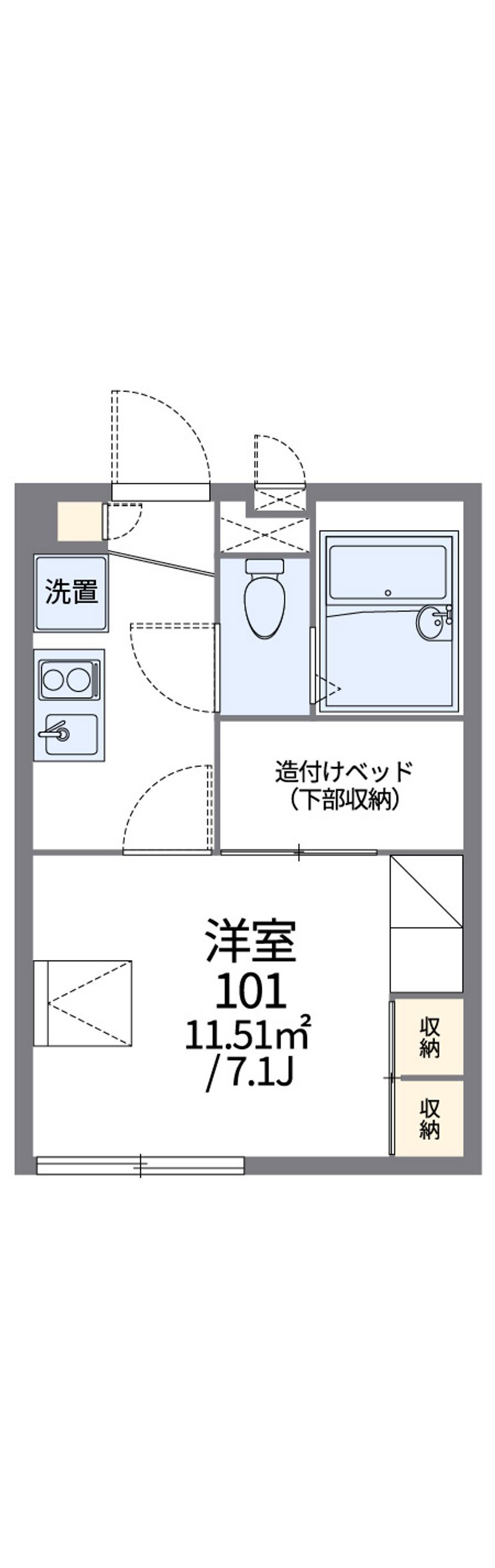レオパレスヴィラージュ長洲 間取図