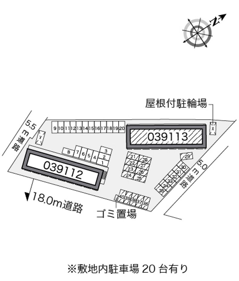 レオパレスディアマンＢ 配置図