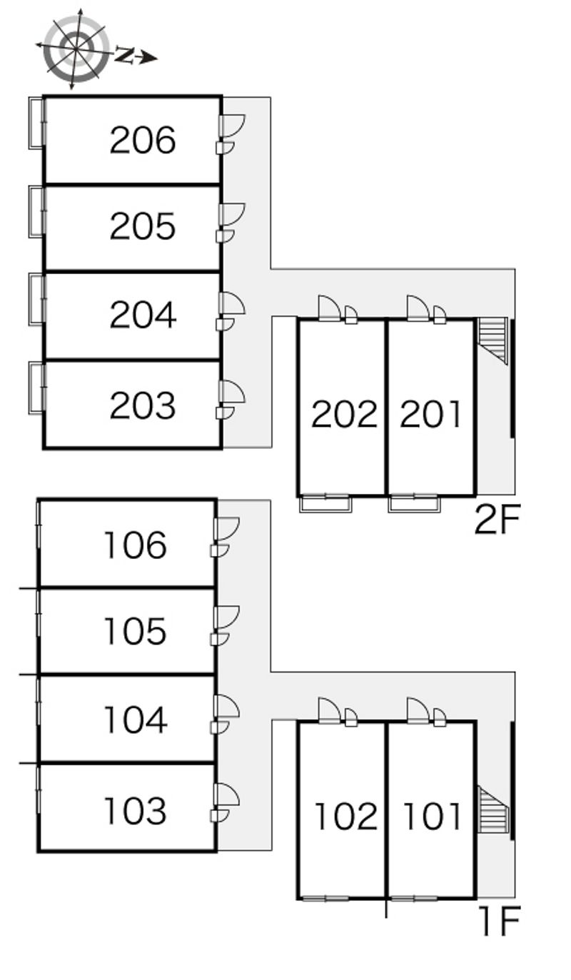 レオパレスハナイ 間取り配置図