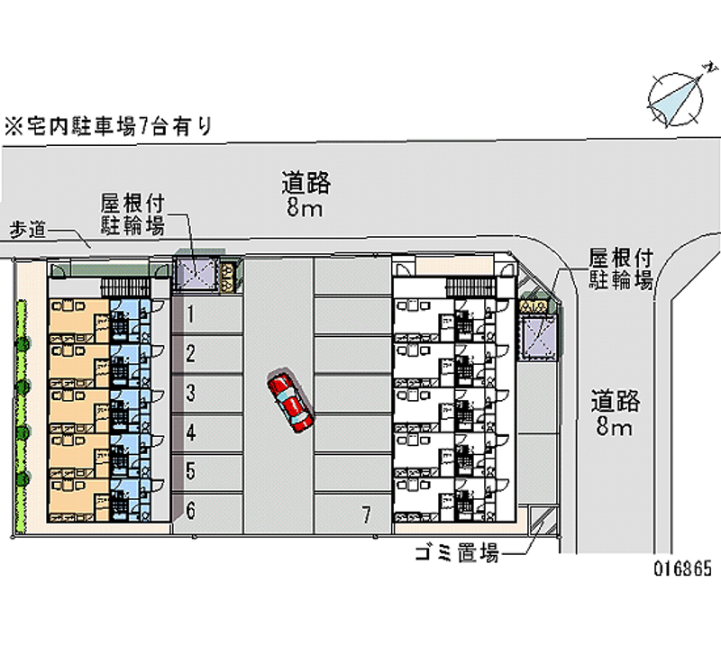 レオパレスツインズＢ 月極駐車場