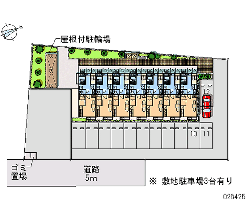 レオパレスガーデンハウスⅡ 月極駐車場