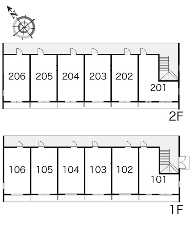レオパレス藤ヶ丘 間取配置図
