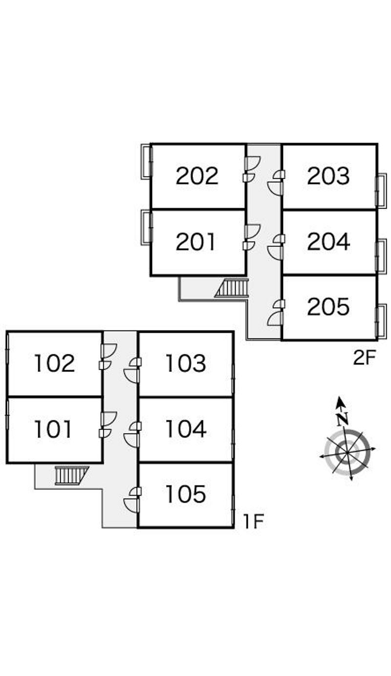 レオパレスクレール 間取配置図