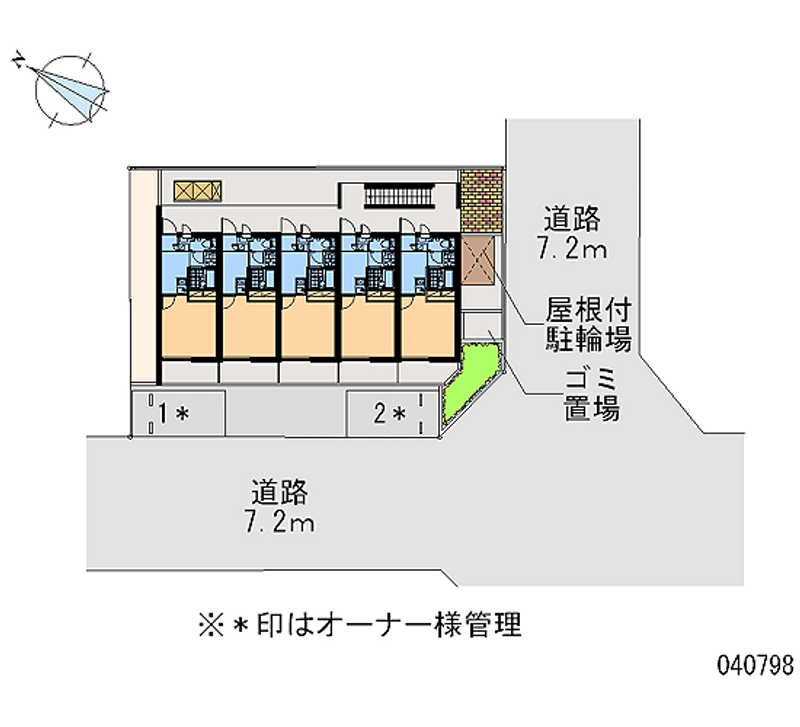 レオパレス久米Ⅱ 区画図