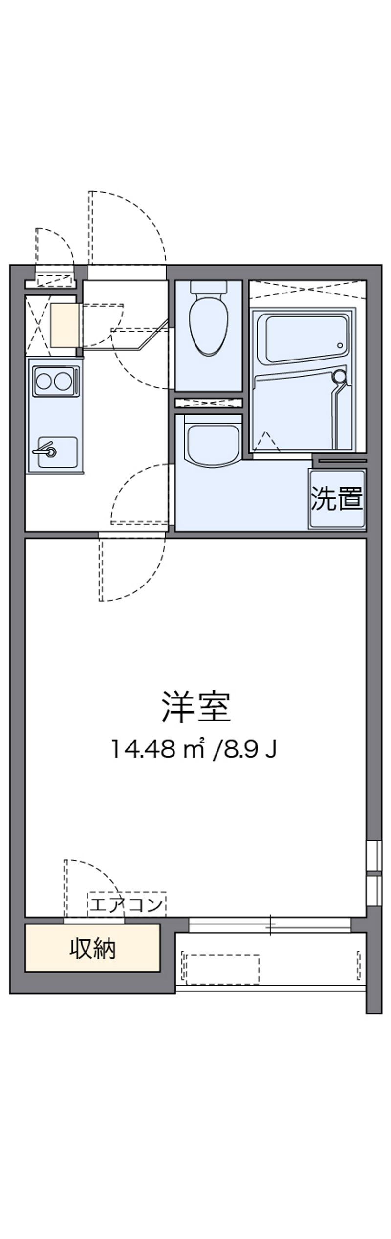 クレイノマイベイサイド８８４３ 間取図