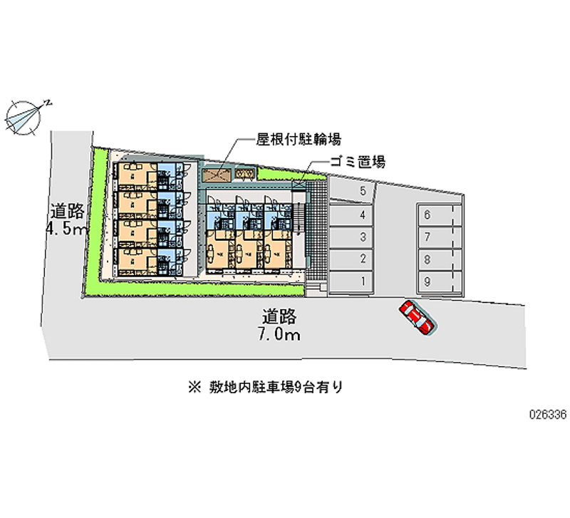 レオパレスウエスト　ワン 月極駐車場