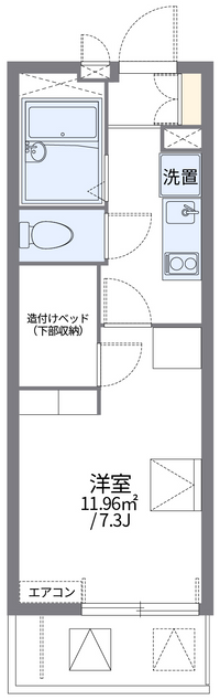 レオパレス逢阪 間取り図