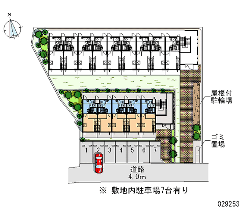 レオパレスパルコートＢ 月極駐車場