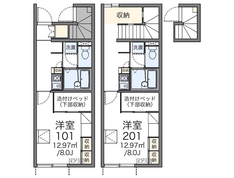 レオパレスカルミア住吉　Ａ 間取図