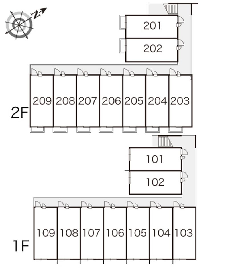 レオパレス滝ノ水 間取配置図
