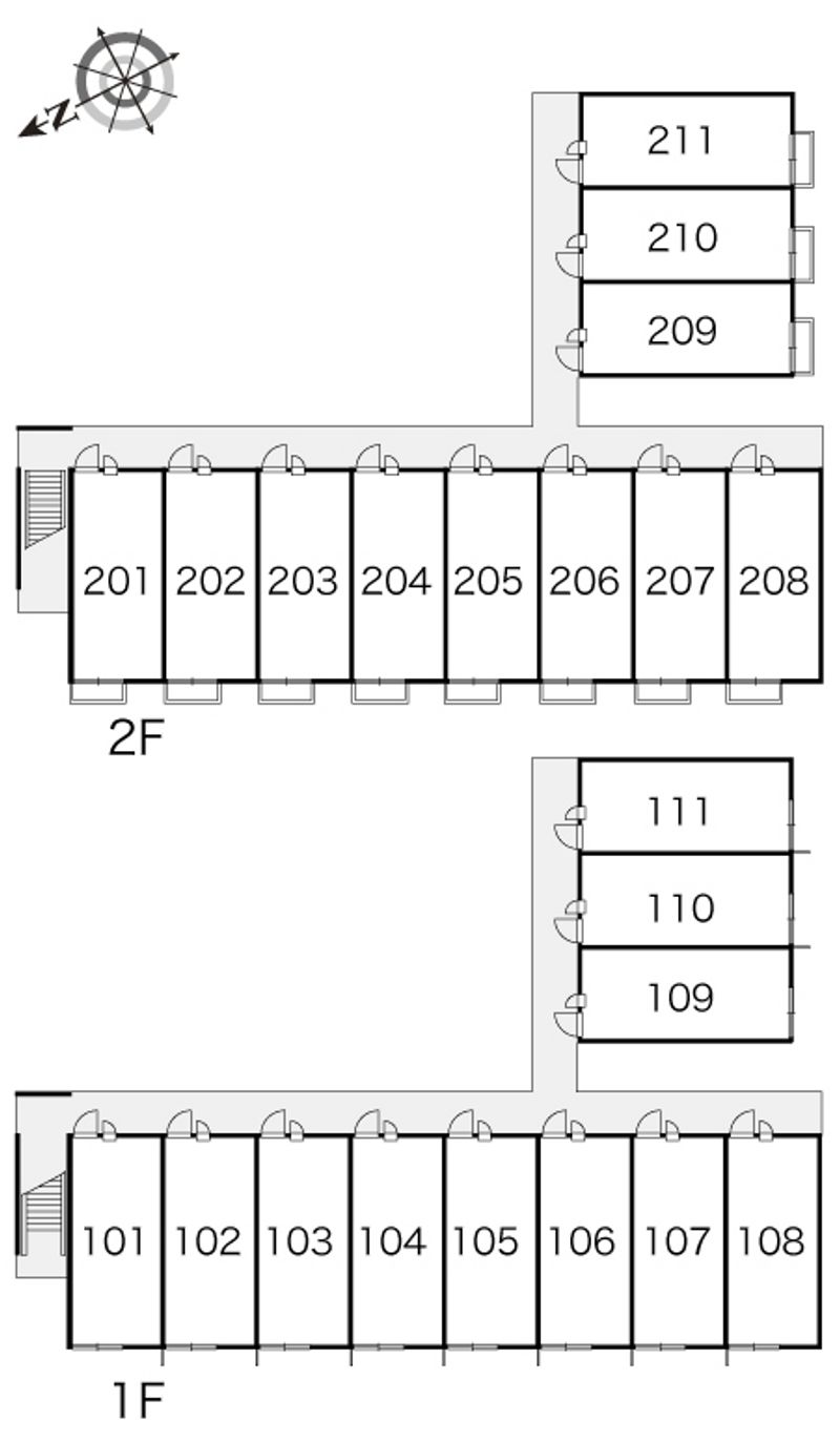 レオパレスフラワーハイツ 間取配置図