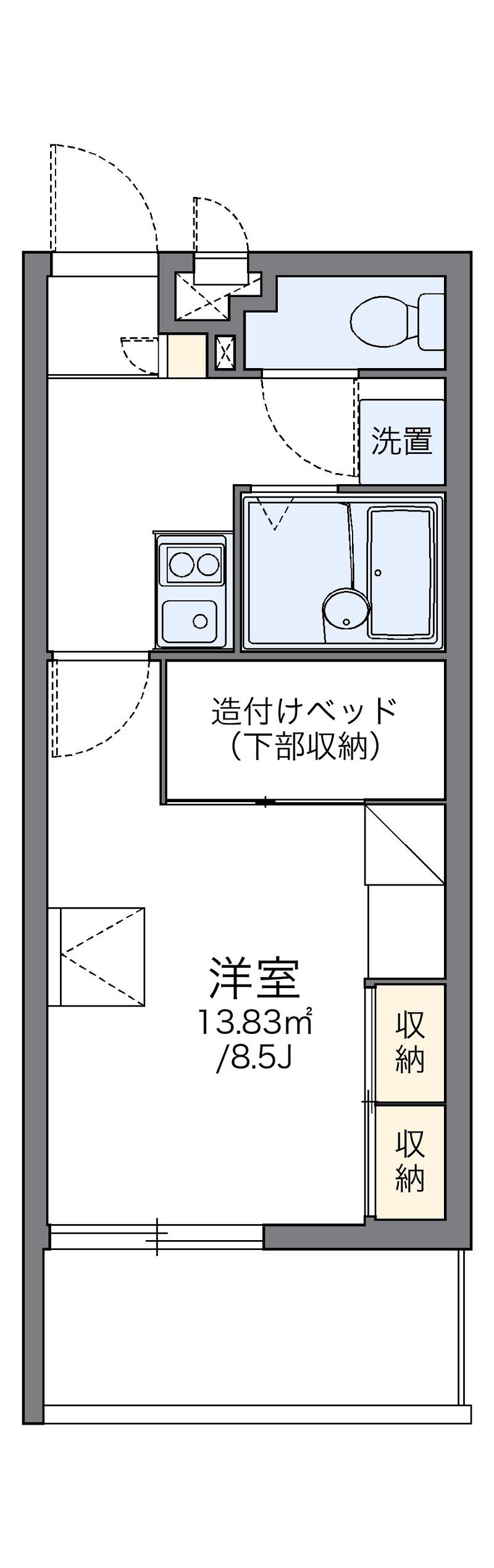 レオパレス仲西Ｓ＆Ａｉ 間取り