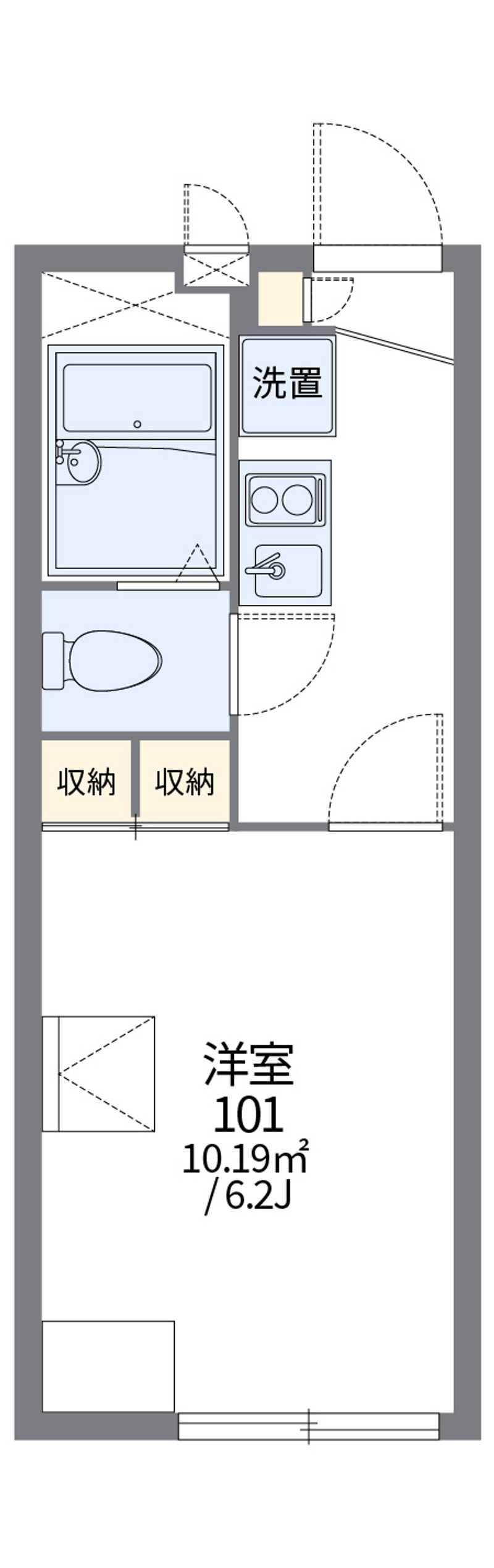 レオパレスクルー　木ノ下 間取図