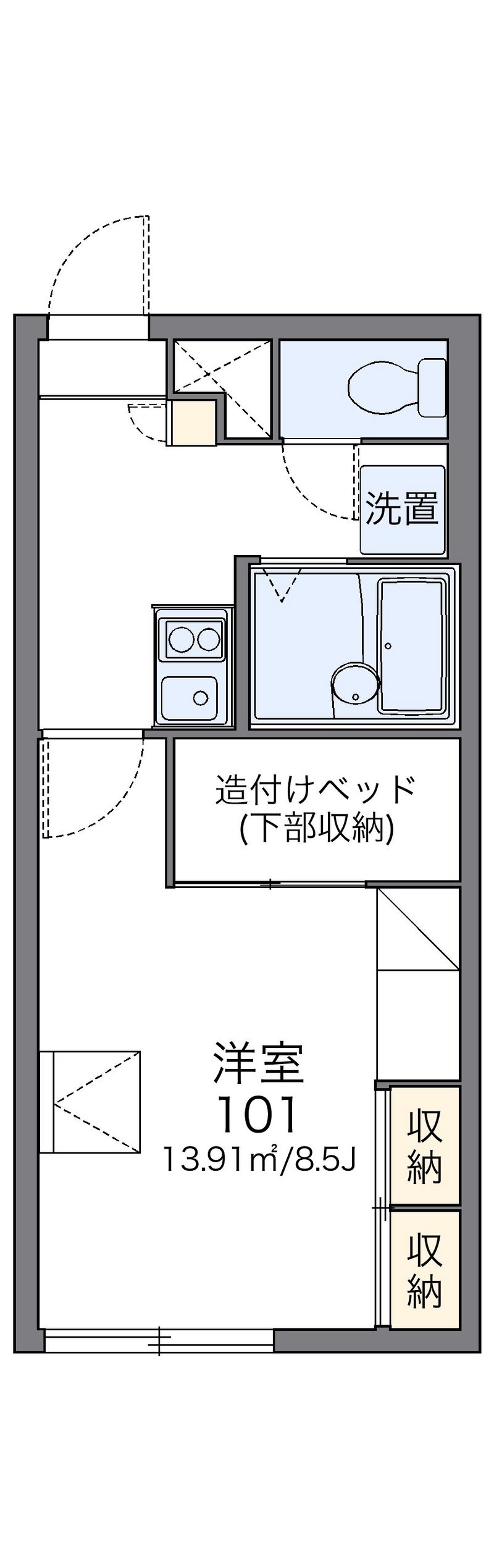 レオパレスオールドリバー清田 間取図