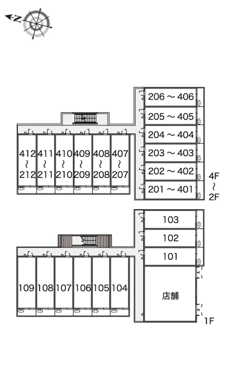 レオパレスＫウッズⅡ 間取配置図